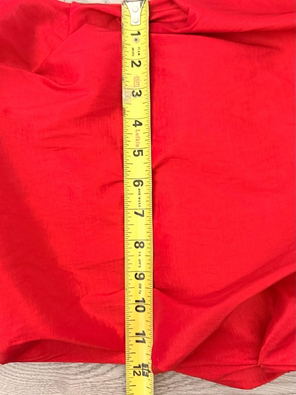 Xscape Red Ruffle V-Neck Ruched Midi Dress - Picture 10 of 14